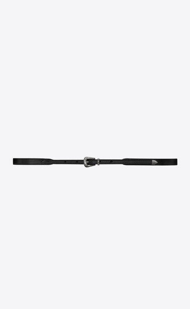 Western-style belt in smooth leather
